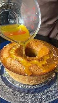 Cake with orange glaze, easy and delicious! #recipes #cake #orange