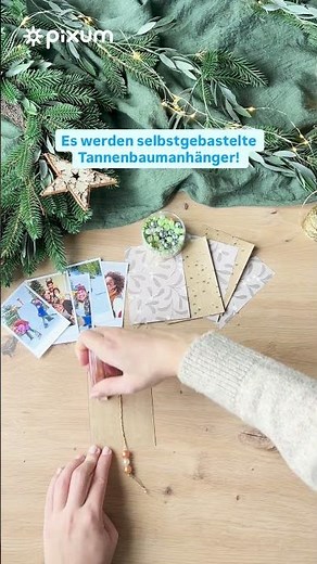 Pixum DIY: Weihnachtsbaumanhänger basteln mit Mini Retro-Prints