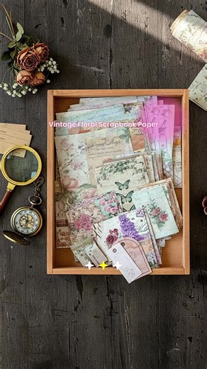 Vintage Floral Decorative Scrapbook Paper Set, Mixed Colors, Plant and Flower Patterns, DIY Crafts and Magazine Backgrounds, 100 Sheets/pack #etsyfinds #journalsupplies #deskornaments #creativeaccessories #aestheticstationery #stationeryessentials #weddingstationary #stationeryset #luxurystationery #homegoodsdecor