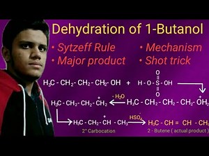 Dehydration of 1-Butanol | with mechanism