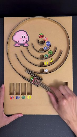 DIY Cardboard Kirby Pinball Game