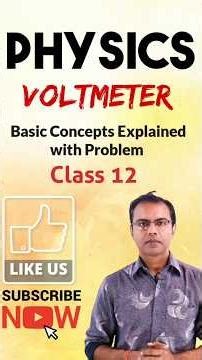 Voltmeter Physics Class 12 #physics #voltmeter #physicsclass12 #currentelectricity #cbse2025