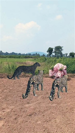 Three Cheetah 🐆 Attack #reels #reel #viral #trending | Bipini VFX Creator