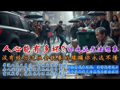 人心能有多坏你永远无法想象，制度的恶就是纵容，社会的恶是冷漠