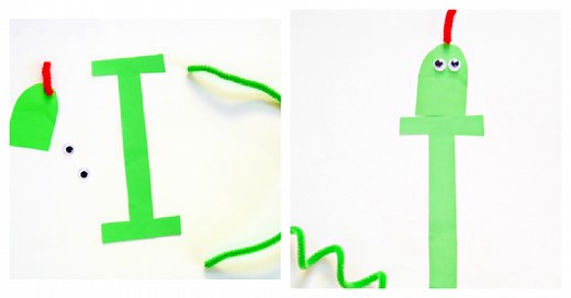 Letter I Craft- I Is For Iguana Preschool Craft