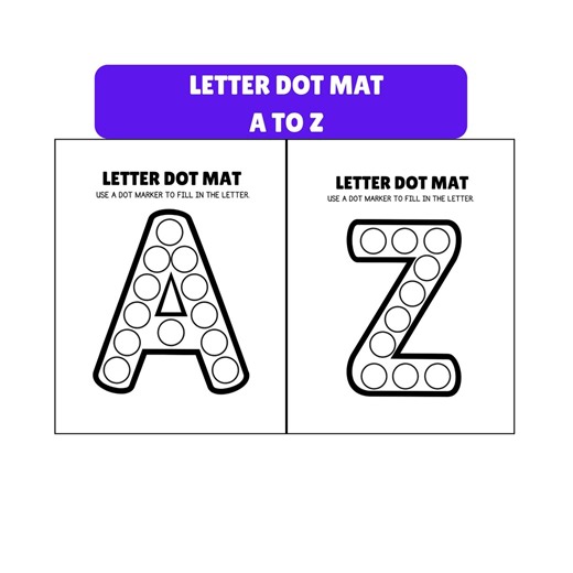 Alphabet Dot Marker Worksheets A to Z | Letter Dot Mat Printable | Preschool ABC Learning Activity | Fine Motor Skills Practice PDF Print - Etsy