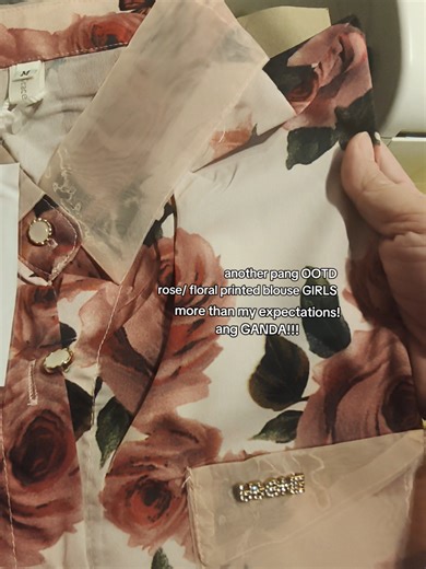 Stylish Rose Printed Blouse for OOTD Inspiration