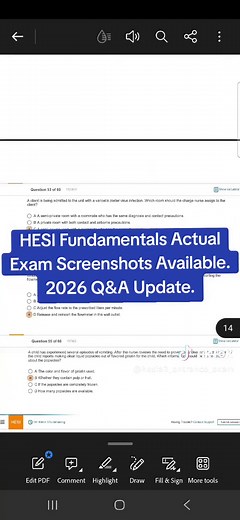 HESI Fundamentals Actual Questions and Answers Cheat Sheet Available. -Questions exactly as they appear on your exam. -HESI Fundamentals actual questions and answers -HESI Fundamentals Actual Questions and Answers -HESI Fundamentals Cheat sheet Available -Materials I used to pass HESI Fundamentals. -HESI Fundamentals retake version -HESI Fundamentals actual questions and answers available. -HESI Fundamentals real exam questions and answers. #nursingstudent #nursingschool #nursesoftiktok #nursing