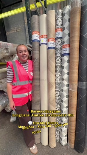 Vinyl flooring 2x1.8m only £10.99 each – Barney’s Bargains Liverpool