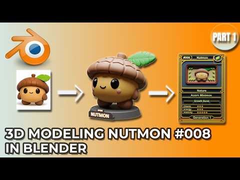 3D Modeling: Nutmon (Minimon Collection 08) | Gen 1 | Part 1/2