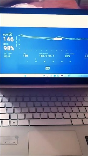 Yes, I finally crossed 146 WPM with 98% Accuracy...#shorts