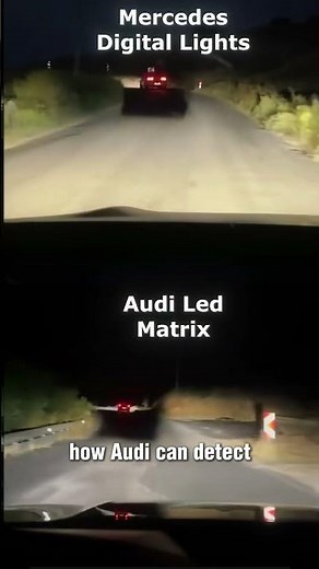 Matrix led vs Digital light... #audi #mercedes #automobile
