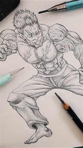 Drawing action pose 22 #action #drawing #workinprogress #arttips