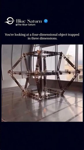 You're looking at a four-dimensional object trapped in three dimensions.