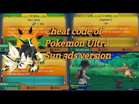 Cheat code of Pokemon Ultra Sun 3ds version