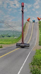 397K views · 1.8K reactions | Cars & School Buses vs Giant Rotating Hammer #31 - BeamNG.Drive | Beam-NG World | Facebook