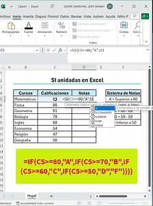19K views · 202 reactions |  Domina las funciones anidadas con SI en Excel Aprende a usar funciones SI anidadas en Excel para tomar decisiones más complejas y automatizar tus cálculos de manera eficiente. : #Excel #FuncionesSI #SIanidado #AprenderExcel #TipsExcel #ProductividadExcel #Ofimática | Etecnology | Facebook