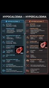 Hypocalcemia vs Hypercalcemia #MedicalReels #ShortQnA #VivaPrep #medicalknowledge #healthtips #MedicalEducation #medicalstudent #reelschallengereelschallenge #reelschallenge #reelsviralシ #reelschallengereelschallengereelschallengereelschallenge #reelsfacebook #reelsfypシ | Advance Plus Nursing Admission & Job Coaching