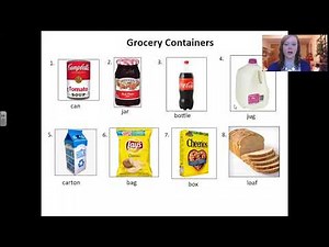 ESL Grocery Shopping: Grocery Containers Vocabulary