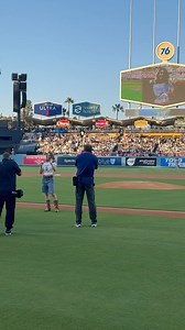 Let’s go!!! Emily Rudd (Nami from ONE PIECE Live-Action) threw the first pitch at ONE PIECE Night at Dodger Stadium in honor of Nami’s birthday! (7.3.25)🏴‍☠️⚾️🧡#ONEPIECE #Dodgers #DodgersxONEPIECE | Toei Animation