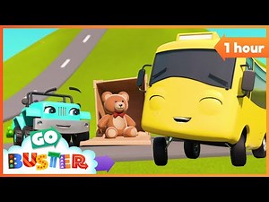 🚨 The Lights on the Firetruck Song | 1 Hour of Adventure | Go Buster - Bus Cartoons & Kids Stories