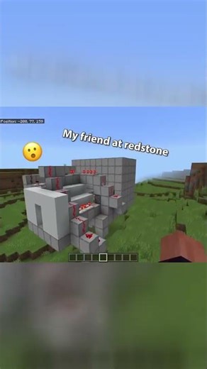 Me at redstone VS my friend #gaming #minecraft #shorts #redstone