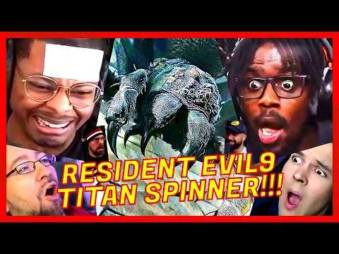 STREAMERS REACT To TITAN SPINNER BOSS!!! RESIDENT EVIL REQUIEM REACTIONS RE9 GIANT SPIDER REACTIONS!