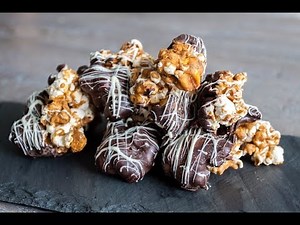 Caramel popcorn chocolate clusters recipe- 4 Mins or Less Recipes