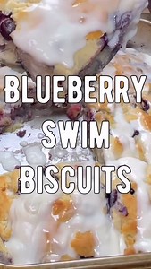 Blueberry Swim Biscuits Recipe Ingredients: • 2 1/2 cups all-purpose flour • 2 cups buttermilk • 4 teaspoons baking powder • 1 teaspoon salt • 1 1/2 teaspoons sugar • 1/2 cup unsalted butter, melted • 1/2 cup fresh blueberries • 1 teaspoon flour (for coating the blueberries) Instructions: 1. Preheat your oven: Preheat your oven to 450°F (220°C). Place unsalted butter in pan and in oven to melt 2. Prepare the blueberries: In a small bowl, toss the fresh blueberries with 1 teaspoon of flour. This 