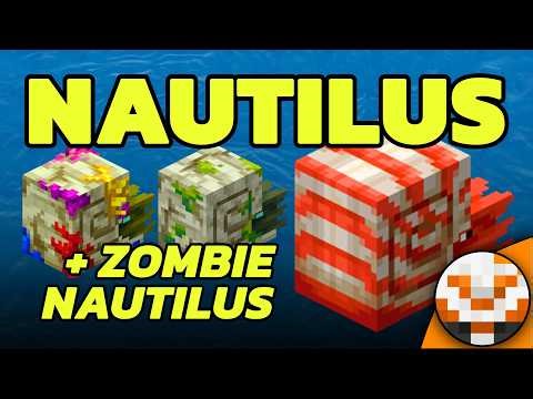 How To Tame, Ride & Armor Nautilus or Zombie Nautilus in Minecraft