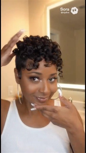 ✨🧚🏾‍♀️Pixie Glow-Up: How to Style Defined Curls in Minutes #pixiecut #shorthairtutorial #pixie