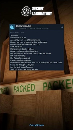 SCP: Secret Laboratory - Funny Steam Reviews! #scpsecretlaboratory #scpfoundation #gaming #steam