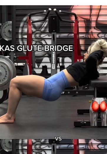 Hip thrust vs KAS glute bridge Hip thrusts: Compound exercise Full range of motion Explosive KAS glute bridge: Isolated exercise Shorter range of motion More controlled