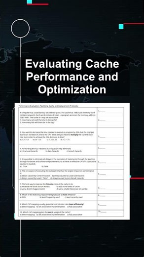 Evaluating Cache Performance and Optimization #ai #artificialintelligence #machinelearning #aiagent