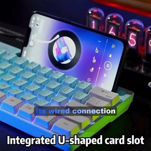 AULA F3061 Mechanical Touch Feel Keyboard 61 Keys Wired Mini Keyboard RGB Backlight Keyboard Desktop