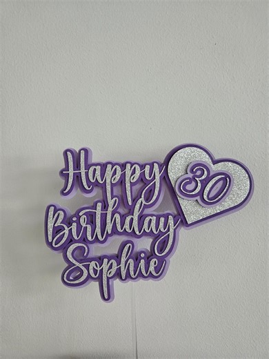 Personalised Happy Birthday Cake Topper, Personalised Multilayer Cake Topper, Birthday Topper,personalised Birthday Cake Topper, Cake Topper - Etsy