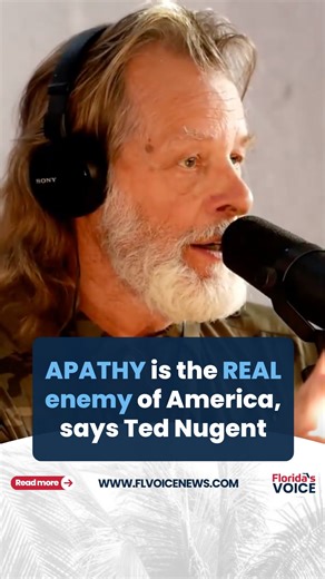 Florida’s Voice on Instagram: "‘THE ENEMY OF FREEDOM’: Apathy is the real enemy of America, says @tednugentofficial #freedom #usa #america #tednugent #news"