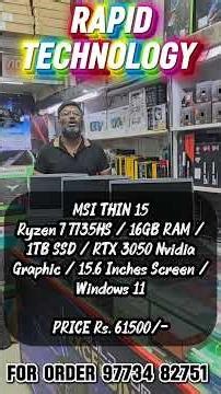 Best Laptop for Gaming & Editing 2026 | Budget Gaming Laptop | Lamington Road | Rapid Technology