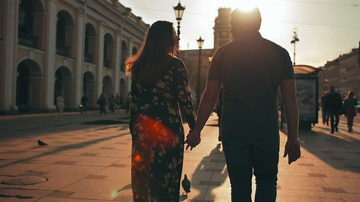 Couple walking hand in hand - Free Stock Video