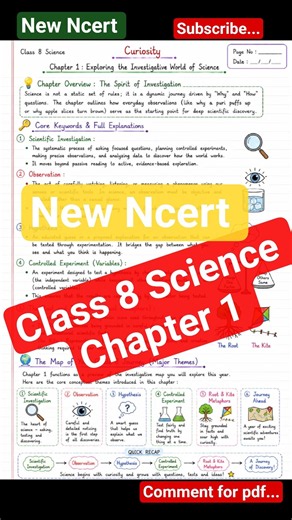 New Ncert Class 8 Science Chapter 1 Notes 😎 #shortsfeed #science #newncert #class8 #trending