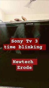 Sony Tv 3 time blinking Error Solved #sony_tv
