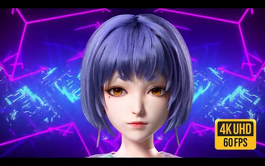 【4K60帧】虚拟艺人阿梓从小就很可爱登台上海时装周 | AI修复补帧画质增强