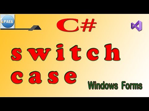 C#, comando switch .. case. C Sharp Windows Forms Visual Studio 2019
