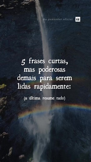 Reflexão de hoje para abençoar sua semana. Alguma dessas frases foram para você hoje? Deixe nos comentários. 1 - Bendito seja o exato momento em que a gente acorda para vida e vai viver. 2 - O que importa é cultivar sua paz. A felicidade é passageira, a tristeza é temporária, mas a paz aí de dentro de você, se cultivada, floresce sem pressa. 3 - Enalteça o seu corre, sua força e sua capacidade de se virar. @adeusverde 4 - Aceitar desrespeito por medo da solidão é trocar sua paz por migalhas. 5 -