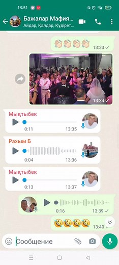 Multimedia Messaging App Conversation Overview