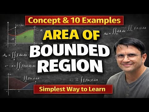 Area of Bounded Region | Double Integration | Cartesian & Polar Curves| Examples