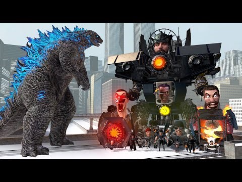 GODZILLA VS ALL 1-80 SKIBIDI TOILET BOSSES (Garry's Mod)