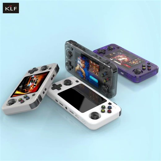 Game console R36H | Open source handheld game console with dual speakers & external battery #console