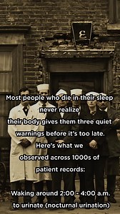 Most people who die in their sleep never realize their body gives them three quiet warnings before it’s too late. Here’s what we observed across 1000s of patient records: 1️⃣Waking around 2:00 - 4:00 a.m. to urinate (nocturnal urination) 2️⃣Sudden or unexplained hair thinning (Androgenetic Alopecia) 3️⃣Occasional ringing in the ears (periodic tinnitus) Many patients report them for years. But most doctors will never say a word that these are signs of an early grave. Why? Because keeping you in t