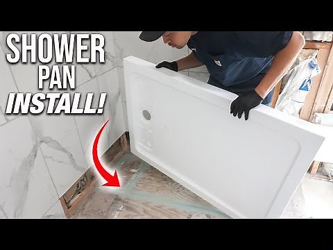 How To Install A Shower Pan Base And Drain Like A Pro For Beginners! DIY